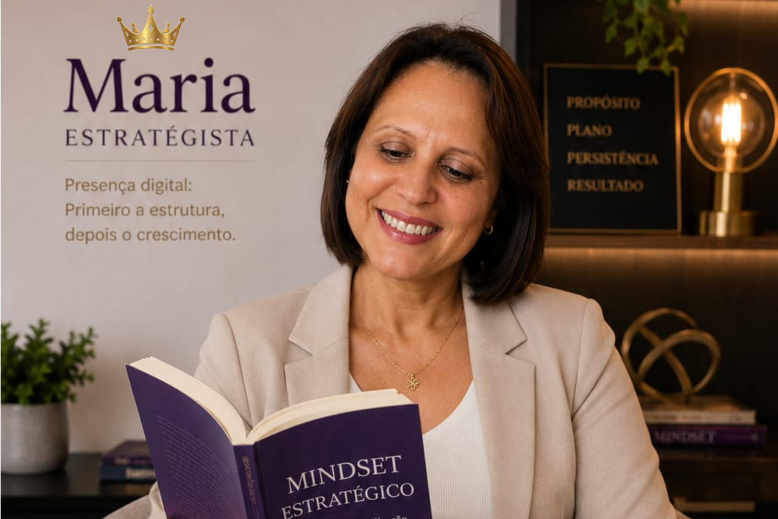 Maria estrategista de marketing, profissionaliza sua presença digital